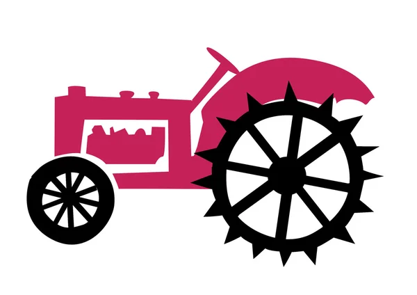 Ancien tracteur — Image vectorielle