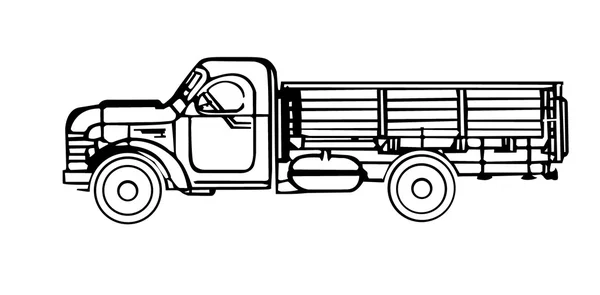 Carro de carga velho — Vetor de Stock