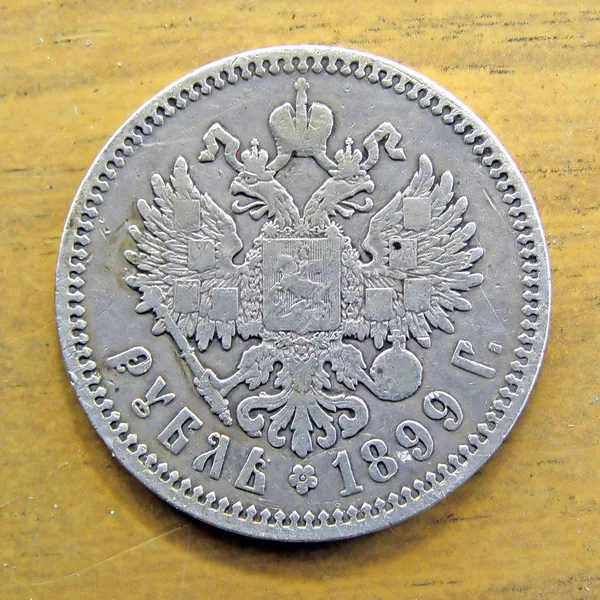 Старый русский рубль — стоковое фото