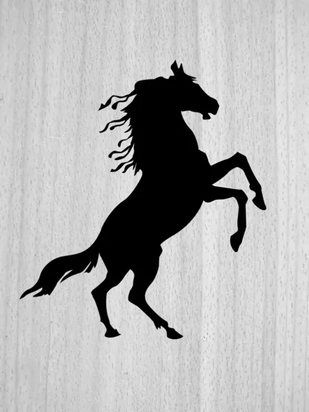 Silhouet paard — Stockvector
