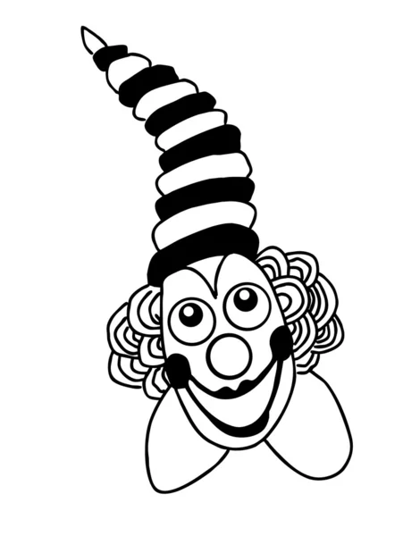 Vektor Silhouette Clown auf weißem Hintergrund — Stockvektor