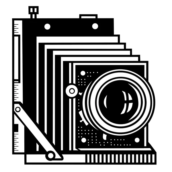 Caméra rétro sur fond blanc. vecteur — Image vectorielle