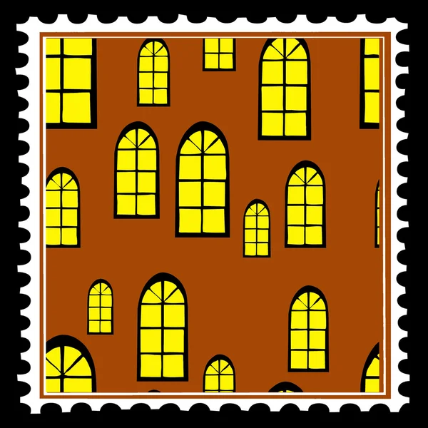 Ev pencere posta pulları üzerinde. vektör — Stok Vektör