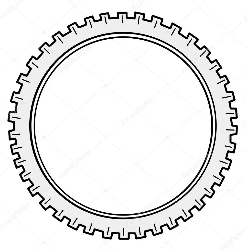 Vector silhouette cogwheel on white background