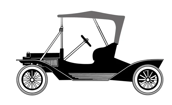Silhouette vectorielle voiture sur fond blanc — Image vectorielle