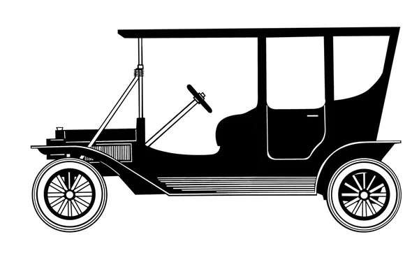 Векторный ретро автомобиль на белом фоне — стоковый вектор
