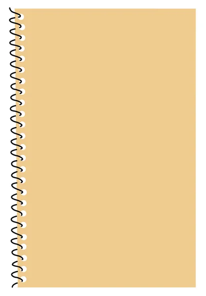 Блокнот векторного силуэта на белом фоне — стоковый вектор