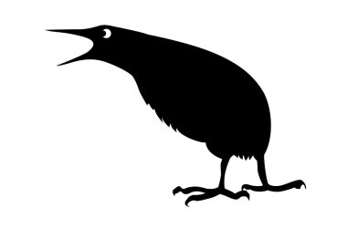 vector silhouette bittern on white background clipart