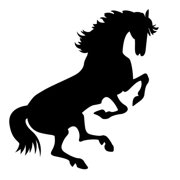 Cheval de silhouette vectorielle sur fond blanc — Image vectorielle