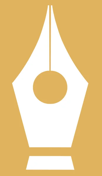 Stylo silhouette vectorielle sur fond marron — Image vectorielle