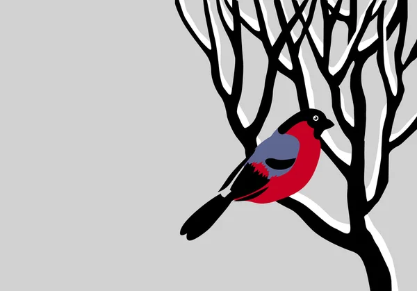 Vektör çizim şakrak kuşu ağaç üzerinde — Stok Vektör