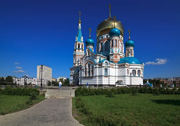 Uspienski katedry. Omsk. — Zdjęcie stockowe