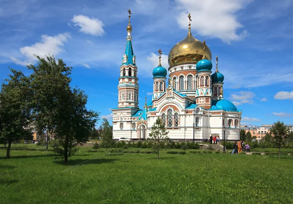 Catedral Uspensky. Omsk . — Fotografia de Stock
