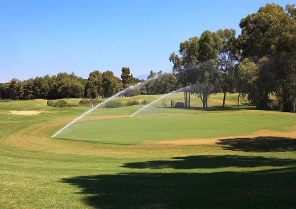 Irrigazione campi da golf . — Foto Stock