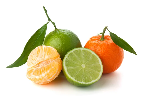 Limety a mandarinky — Stock fotografie