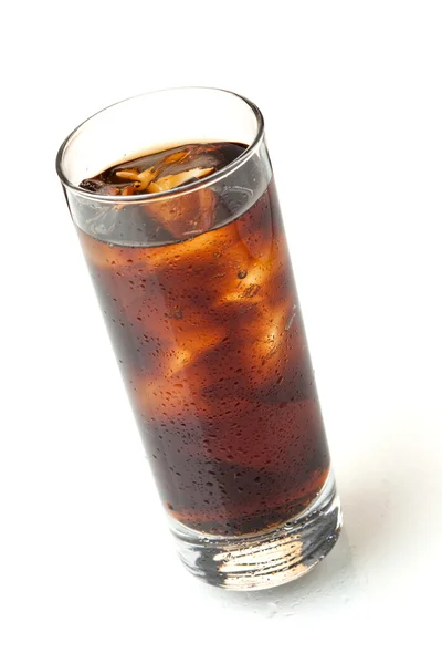 Cola in highball glass, above view — Stock Photo, Image