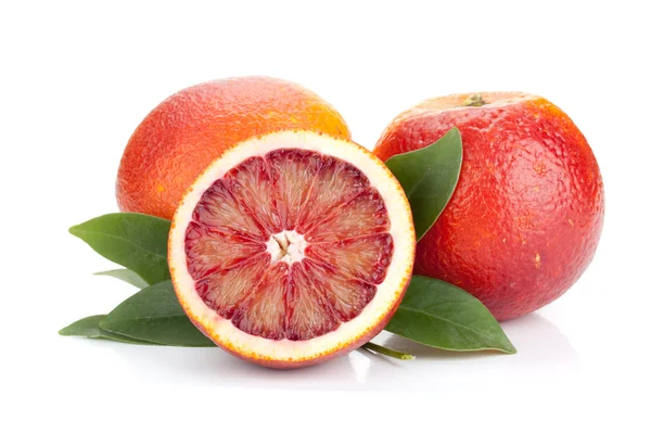 Two and half red oranges — Stock Photo, Image