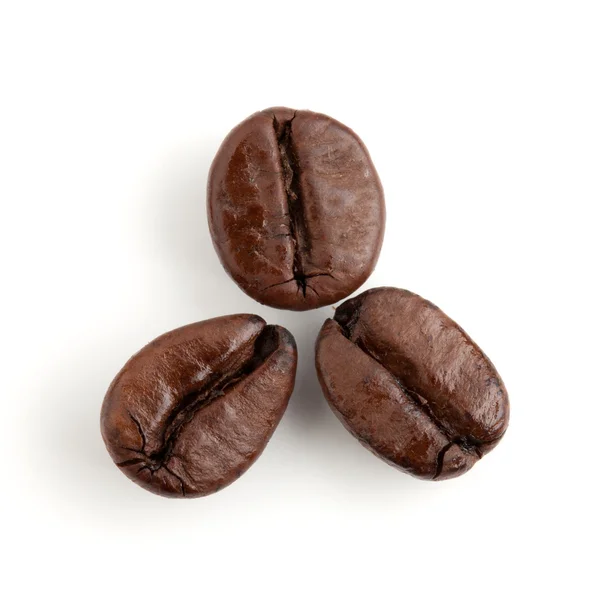 Tre kaffebönor — Stockfoto