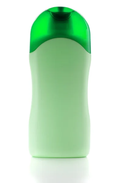 Szampon zielone butelki — Zdjęcie stockowe