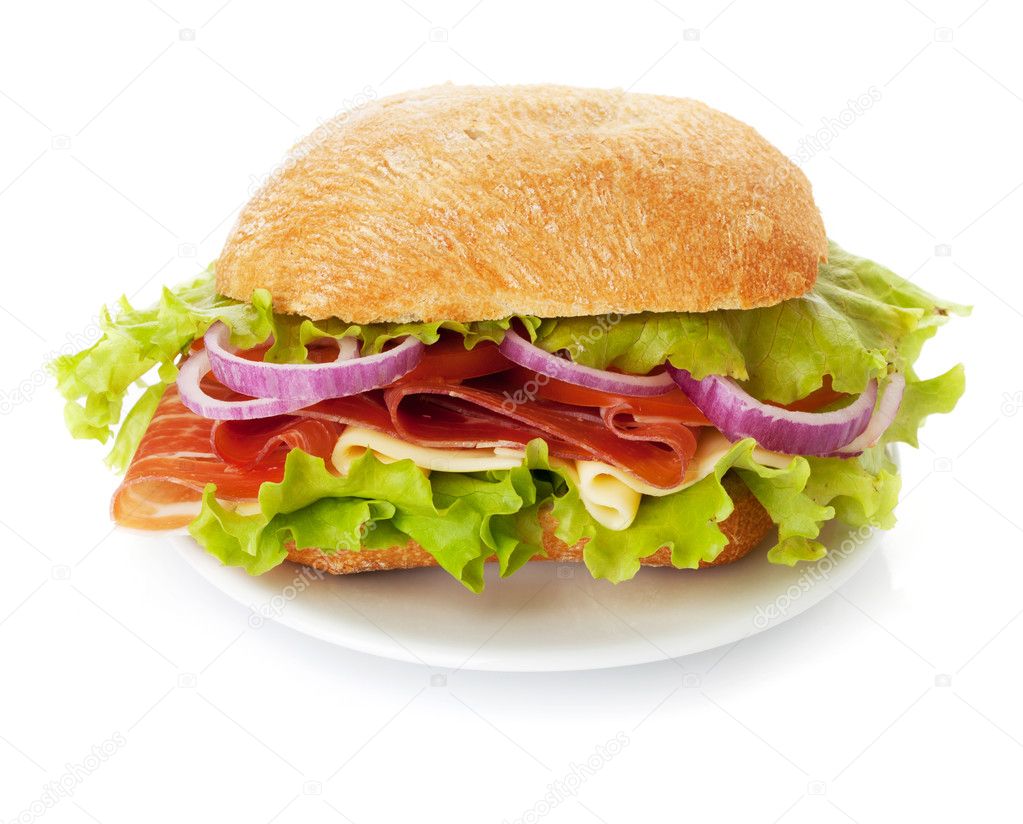 Small sandwich on plate Stock Photo by ©karandaev 5781252