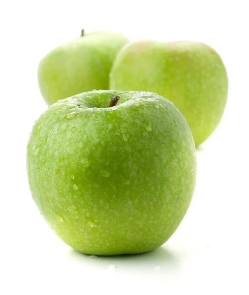 Tre mogna äpplen — Stockfoto