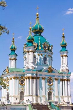 St. Andrew's church in Kyiv, Ukraine clipart