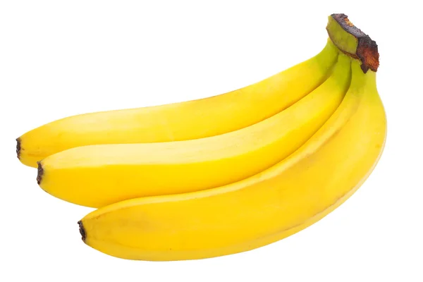 Plátanos maduros sobre fondo blanco — Foto de Stock