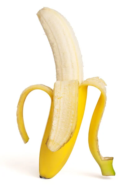 白を背景にバナナを熟す — ストック写真