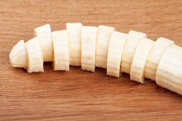 Closeup shot of tender banana slices — Stock Photo, Image