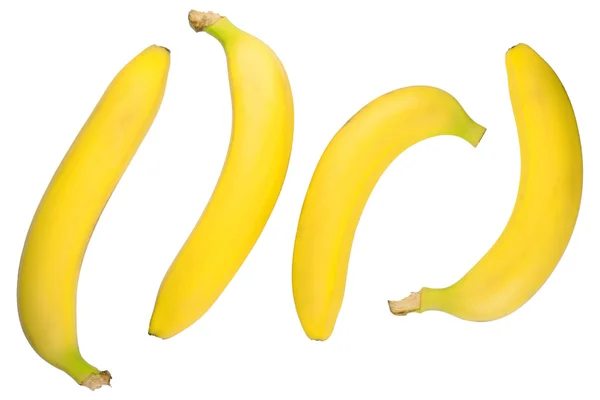 Bananas maduras sobre fundo branco — Fotografia de Stock