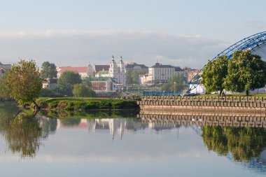 nemiga bölgesi ve svisloch Nehri Minsk, Beyaz Rusya