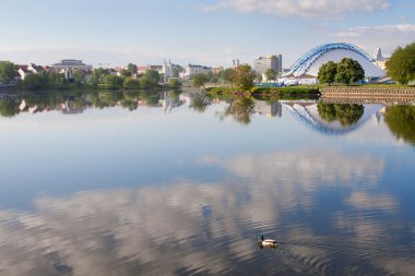 nemiga bölgesi ve svisloch Nehri Minsk, Beyaz Rusya