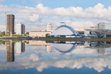 nemiga bölgesi ve svisloch Nehri Minsk, Beyaz Rusya