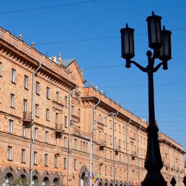 minsk, Beyaz Rusya Merkez kısmında işlek cadde