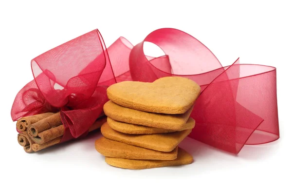 Yılbaşı kurabiye ve tarçın — Stok fotoğraf