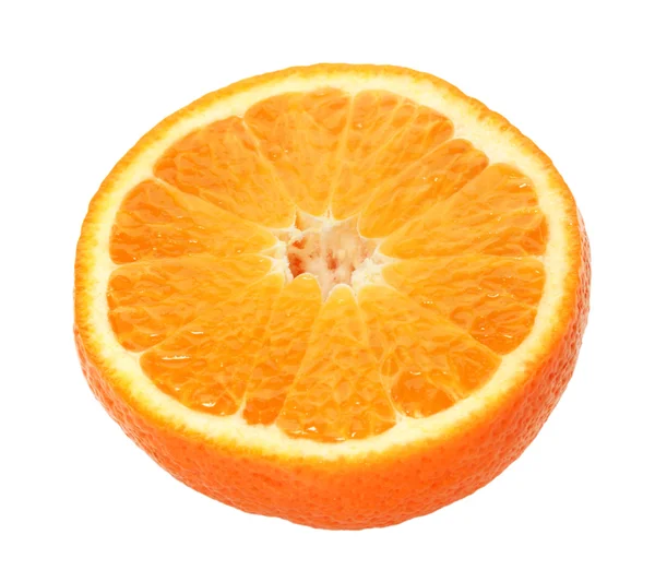 Mitad de mandarina sobre fondo blanco — Foto de Stock