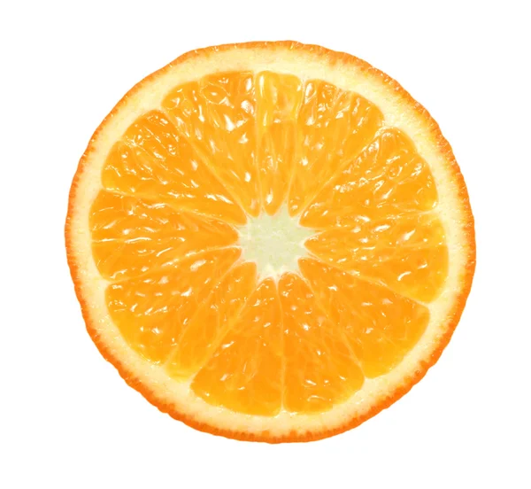 Rebanada de naranja sobre fondo blanco —  Fotos de Stock