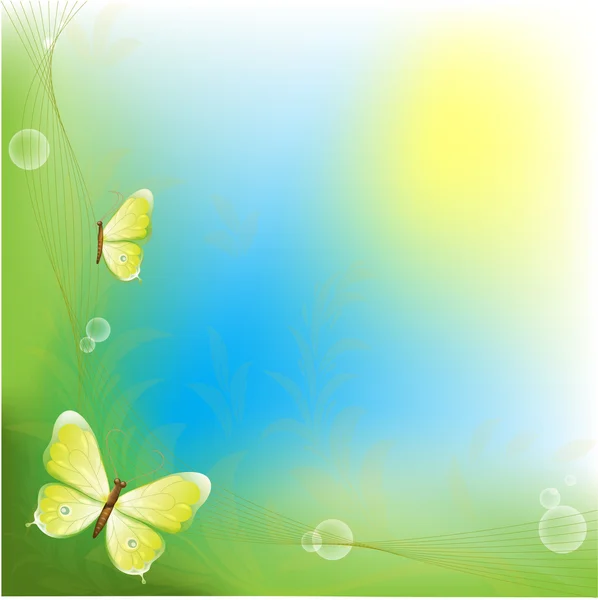 Hintergrund mit Schmetterlingen — Stock Vector