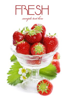 Fresh strawberries clipart