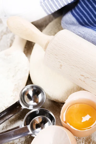 Homemade bread preparations — Stock Photo, Image