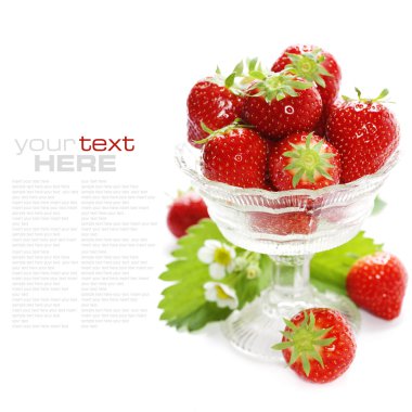 Fresh strawberries clipart