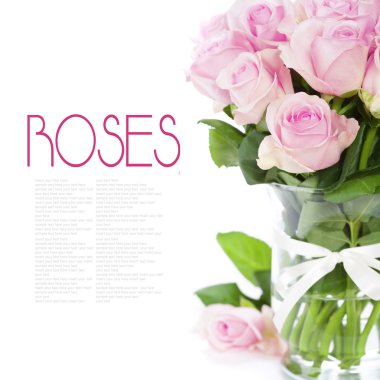 Roses in a vase clipart