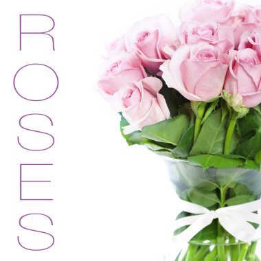 Roses in a vase clipart