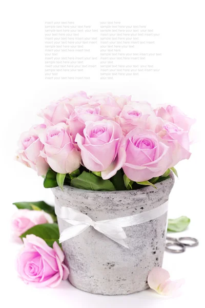 Rosas em um pote — Fotografia de Stock