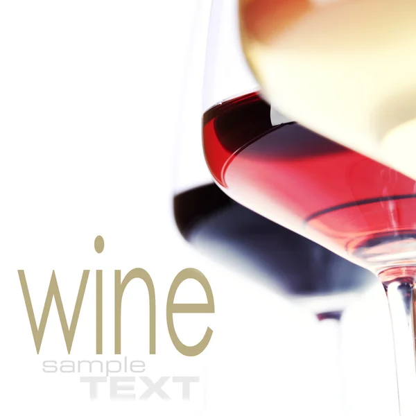 Three glasses of wine — Stock Photo, Image