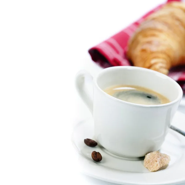 Café e croissants — Fotografia de Stock