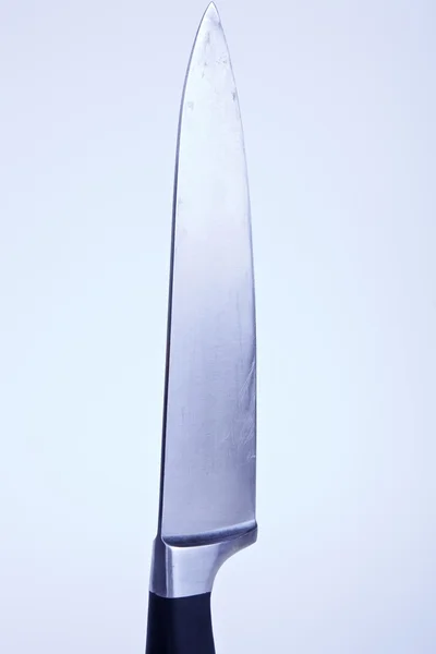 Hand holding a knife isolated on white — Stock Photo, Image