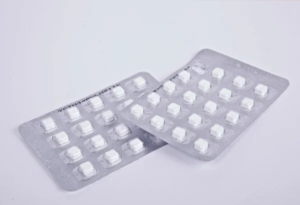 Pillen in een zeepbel pack — Stockfoto
