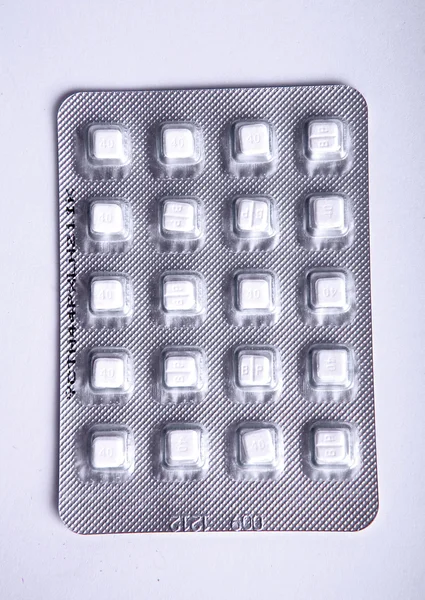 Tabletták egy buborék csomag — Stock Fotó