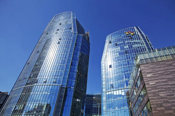 stock image Three skyscrapers, business center in megalopolis